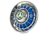 Chrome-plated/blue wheel cover for 8-inch wheels