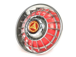 Chrome-plated/red wheel cover for 8-inch wheels