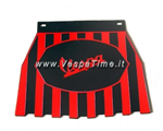 Mud flap with logos vespa black/red