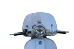 Low windshield FACO for Vespa PX-PE-ARCOBALENO-MY-'11 complete with chromed attachments