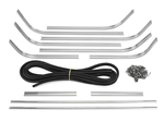 Kit completo bandas reposapiés suelo Vespa 125 V30T-V33T, artesanales, máxima calidad