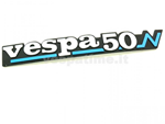 Letrero delantero "VESPA 50N" - Vespa 50 PK N V5X5T, Vespa 50 N Plurimatic V5P1T, Vespa 50 N Plurimatic V5P2T