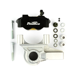 PINASCO Kit de sistema de freno de disco Vespa, pinza radial de 4 pistones - NEGRO / PLATA