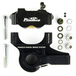 PINASCO Kit de sistema de freno de disco Vespa, pinza radial de 4 pistones - NEGRO / NEGRO
