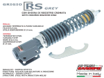 Amortiguador delantero CARBONE RS GREY para Vespa PX-PE 125-150-200 - Ajustable en tres posiciones