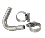 Raccordo curvato 55° in acciaio inox, d.i 7,00mm, d.e. 10,00mm