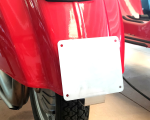 License plate holder for Vespa 50 N L R SPECIAL without drilling the STAINLESS STEEL frame