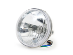 Fanale anteriore in plastica, vetro liscio, lampade alogene HS1 12V 35/35W, per Vespa 50/90-SS, 125 Primavera/ET3, 125-150 SUPER