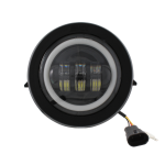Fanale anteriore Iron led EVOK 6000K per Vespa PK 50-125 S-XL tondo 3 lenti angel eye s con circito di conversione e antisfarfallio