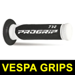 Griffe PROGRIP 732 Gel Touch Ø 22/22 mm SCHWARZ/Weiß für Vespa 50-125 PV/ET3/125 GT/GTR/Super/TS/150 GL/Sprint/V/Super/180SS/200 Rally/PX80-200/PE Lusso/'98/MY