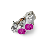 Pinza freno OTTOPUNTOUNO NEW ERA 8.1 - 4 pistoncini, radiale, interasse fori 84mm - avional CNC, argento e magenta