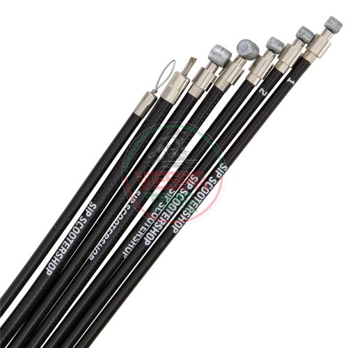 Kit transmisión cables más funda completa en PE Inliner,negro,SIP PERFORMANCE para Vespa 125 VNB2T-VNB6T/GT/GTR/Super/TS/150 VBB//?print/V./Super/Rally