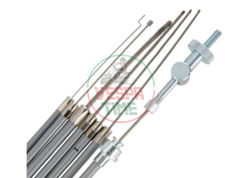 Kit transmission set, cables plus sheating,SIP PERFORMANCE gray, PE incliner for Vespa T5 - without mixer