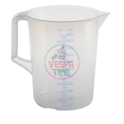 Misurino centrilitato per miscela HÜNERSDORFF - trasparente - 5000ml - scala 100ml, senza coperchio