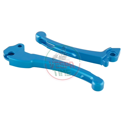 Sporthebel Set SIP links und rechts Kupplung/Bremse HBZ GRIMECA,Aluminium CNC blau matt eloxiert für Vespa PX '98/MY/'11