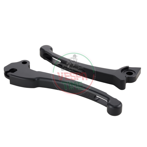 Coppia leve sportive SIP freno frizione in alluminio CNC anodizzato nero opaco, pompa freno GRIMECA per Vespa PX '98/MY/'11