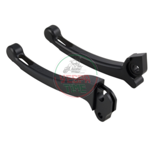 Coppia leve sportive SIP freno frizione in alluminio CNC anodizzato nero opaco, pompa freno GRIMECA per Vespa PX '98/MY/'11