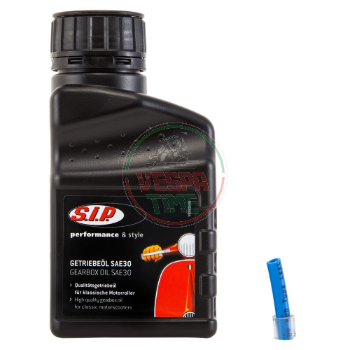Olio cambio SIP Formula SAE 30 Vespa/Lambretta - 250 ml,con tubo flessibile di rabbocco
