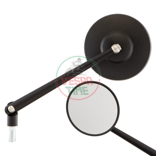 Standard Spiegel SIP SERIES PORDOI zur Montage in der Lenkkopfabdeckung, Spiegelhalter,rechts oder links,für Vespa PK50-125 XL/PX80-200 E Lusso/'98/MY/'11 ,Aluminium CNC,schwarz eloxiert 170mm
