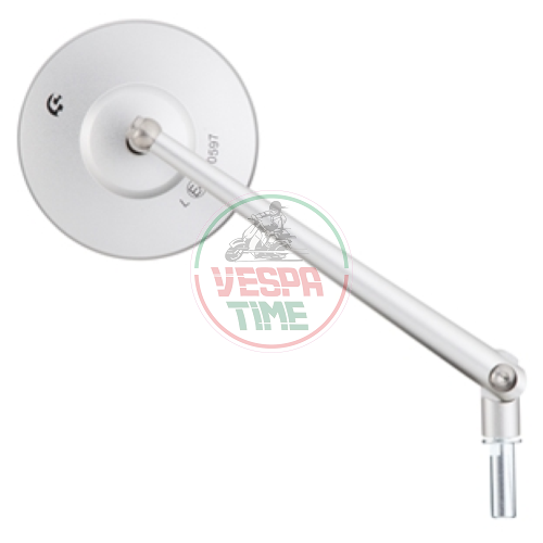 Espejo estándar SIP SERIES PORDOI para montaje en la cubierta del cabezal de mando derecha o izquierda,para Vespa PK50-125 XL/PX80-200 E Lusso/'98/MY/'11 ,aluminio CNC,mate 170mm