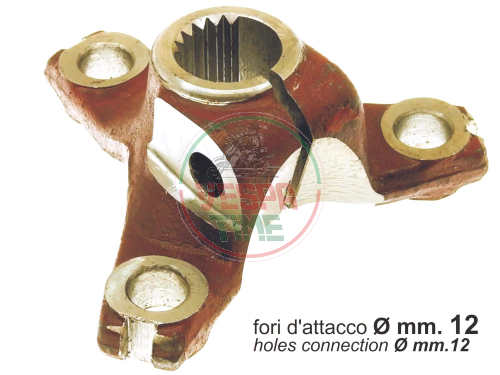 Crociera semiasse con fori fissaggio Ø mm.12 per APE POKER Benzina 420('93),Diesel 420 ('93-'97)  - APE MAX Diesel-CAR P2-P3 220('78-'86)--QUARGO Diesel 750 ('04-''06)