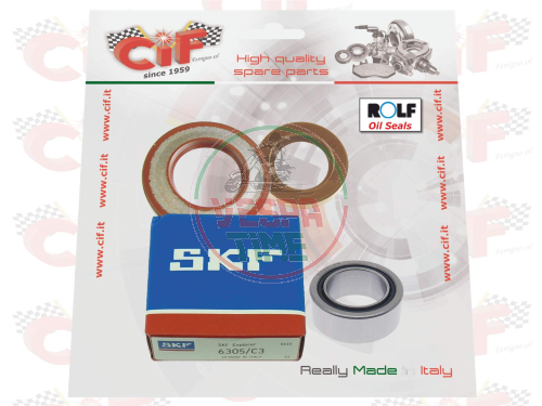 Crankshaft overhaul bearings and oil seals kit with ROLF VITON oil seals for APE TM P703 -P602 - CAR P2/3