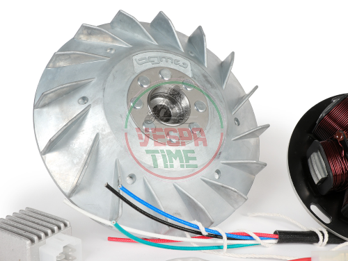 Accensione -BGM PRO 12V Touring- Conversione ad accensione elettronica - Vespa P125X/P200E (1977-1983, modelli con indicatori, regolatore di tensione, senza batteria) - P125X (VNX1T), P150X (VLX1T), P200E (VSX1T)