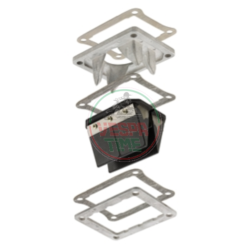 Valvula laminar ITALKIT Doble Prisma,carbón,8-válvulas para cilindro Aprilia Rotax/Parmakit W-Force