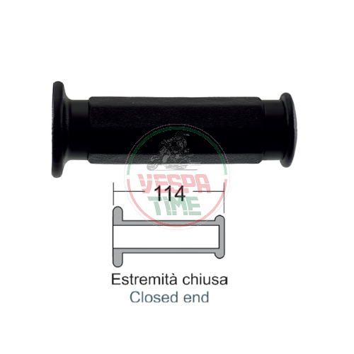 Pair of black Piaggio Ciao-Si grips