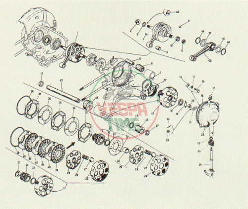 Motorüberholungskit für Vespa PX 125-150 ARCOBALENO OHNE MISCHER