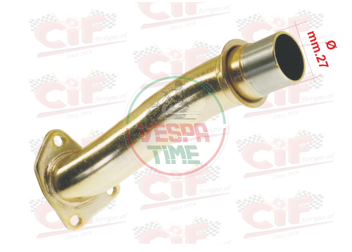 INTAKE MANIFOLD (3 HOLES FLANGE) Ø mm.27 FOR CARBURETTOR SHBC 20L ORIGINAL FOR VESPA P125 ETS - VESPA PK 125 FL2