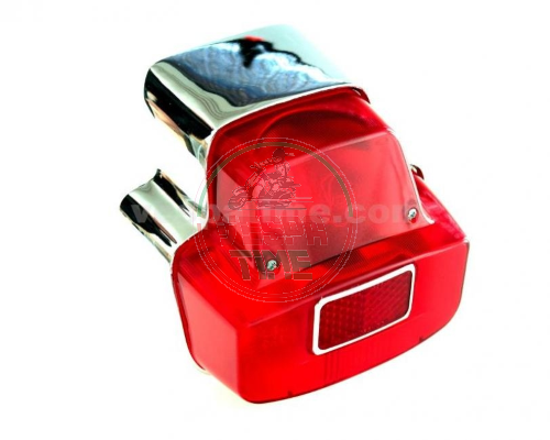 Fanale posteriore SIEM completo in metallo cromato, Vespa 125/150 Super, 150 GT, 150 Sprint dal 025479, 180SS dal 0018001, 180 Rally, 1. Serie