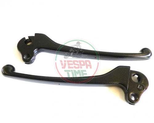 Kit de manetas de freno y embrague y puños negros para Vespa PX/PE ARCOBALENO, completo con tornillos de fijación.