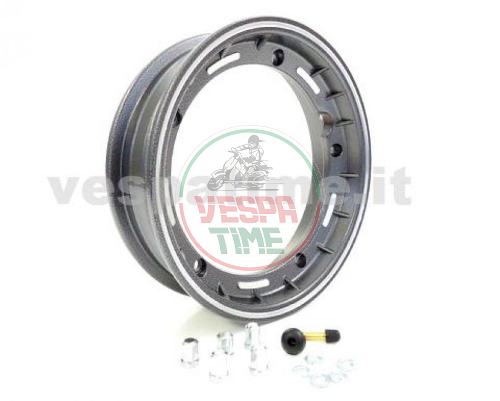 Cerchio in lega tubeless FA Italia "SPORT" 2.50-10 Vespa 50, 125 ET3 Primavera, PK, PX, T5 - nero glitter