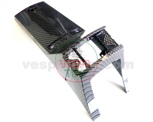 Mascherina nasello copriclacson Vespa PX/PE/ARCOBALENO - CARBON LOOK