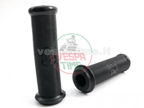 Schwarze Griffe Vespa, Öffnung 24 mm Vespa 50 N/L/R/SS, 90, 90SS, 125 GT, 125/150 Super, 125 Primavera bis 68', 125 VNB3T..VNB6T, 150 GL, 150 Sprint, 180 SS