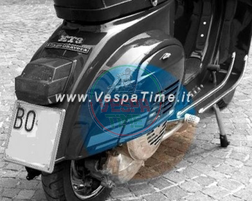 Kit adesivi trasferibili laterali blu Vespa 125 ET3 - ELECTRONIC