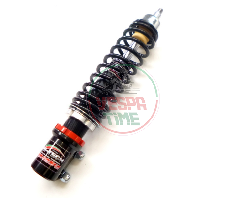 Amortiguador delantero CARBONE HI-TECH Vespa PX-PE regulable - RESORTE Y CUERPO NEGRO