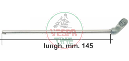 Asta leva rubinetto serbatoio miscela 145mm alluminio Vespa VNB, Super, GL, GT/GTR, Sprint/Sprint Veloce, TS, Rally