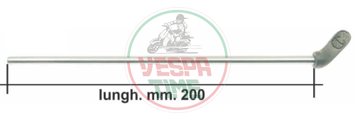 Asta leva rubinetto serbatoio miscela 200mm alluminio per Vespa 50/90/125 NUOVA/Primavera