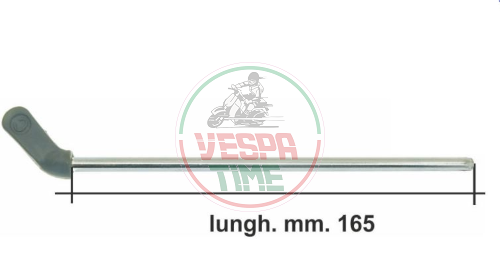 Asta leva rubinetto serbatoio miscela 165mm per Vespa PX-PE 125/150/200, 150 Sprint Veloce, 125TS, 125GTR, 180/200 Rally