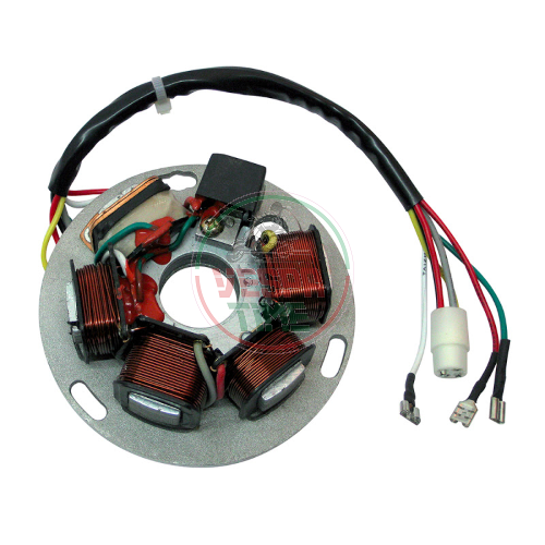 Estator completo BCR para Vespa PX125/150/200E Arcobaleno, Cosa - con arranque eléctrico