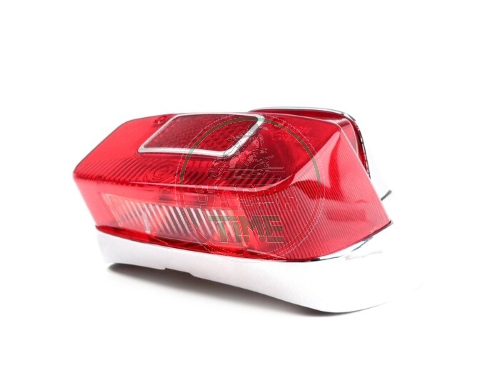 Fanale posteriore SIEM completo in metallo cromato, Vespa 125/150 Super, 150 GT, 150 Sprint dal 025479, 180SS dal 0018001, 180 Rally, 1. Serie