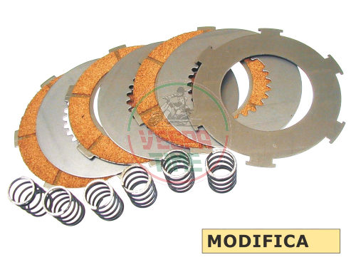 Set für Kupplung Vespa PX 125/150, GT-GTR-TS, Sprint, Sprint Veloce, Super - 7 Kupplungsbeläge und 6 verstärkte Federn