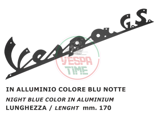 Schriftzug vorne „VESPA GS“ dunkelblau Vespa 160GS