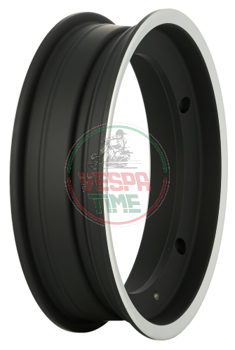 Llanta rueda tubeless SIP 2.0 TUBELESS 2.50-10 pollici per Vespa 50-90-125-150-200, negra con borde aluminio