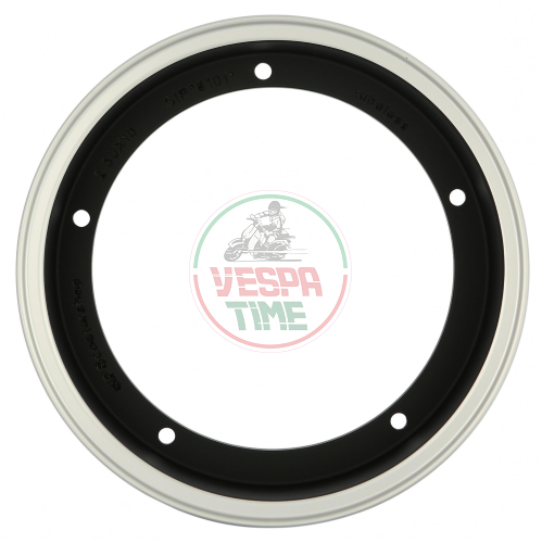Llanta rueda tubeless SIP 2.0 TUBELESS 2.50-10 pollici per Vespa 50-90-125-150-200, negra con borde aluminio