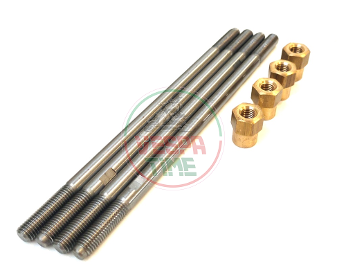 Kit de espárragos FABBRI RACING 7x157mm, en acero laminado con tuercas de latón para Vespa