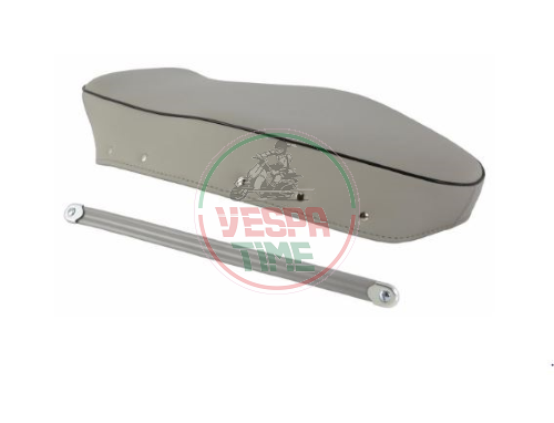 Copertura sella AQUILA CONTINENTALE per Vespa 160GS VSB1T, grigia - completa di cinghia - TOP QUALITY