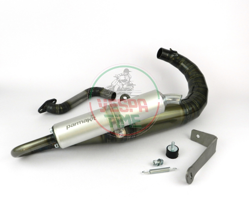 PARMAKIT "CHALLANGER" Expansión de escape RUEDAS 3.00-10 para Vespa SMALLFRAME - SILENCIADOR PLATA
